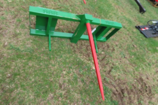 SKIDSTEER ATTACH SINGLE BALE SPEAR- GREEN