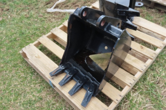 NEW 15" EXCAVATOR BUCKET WITH TEETH HEAVY DUTY