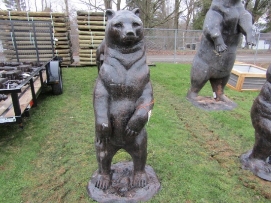 ALUMINUM BEAR CUB STANDING- HAS SHIPPING SCRATCHES