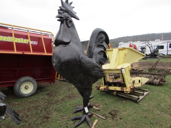 ALUMINUM ROOSTER- HAS SHIPPING SCRATCHES