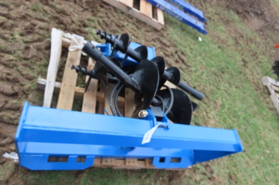 NEW SKID STEER ATTACH POST HOLE DIGGER WITH