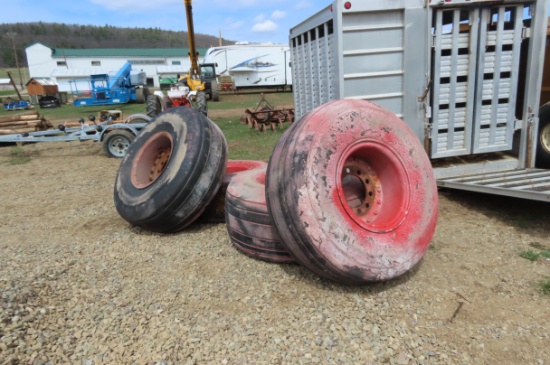 4 LARGE MANURE SPREADER TIRES
