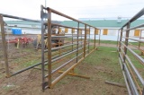 24FT FREE STANDING METAL GATE WITH 12FT SWING GATE