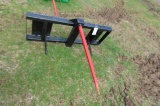 SKIDSTEER ATTACH SINGLE BALE SPEAR- BLACK