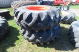 NEW GOODYEAR 16.9-24 ON KUBOTA RIMS