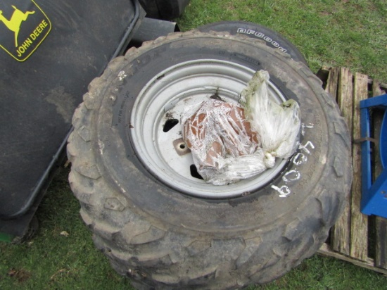 4 TIRES ON RIMS FOR 4 WHEELER