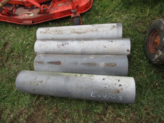 4 PIECES OF PLASTIC PIPE