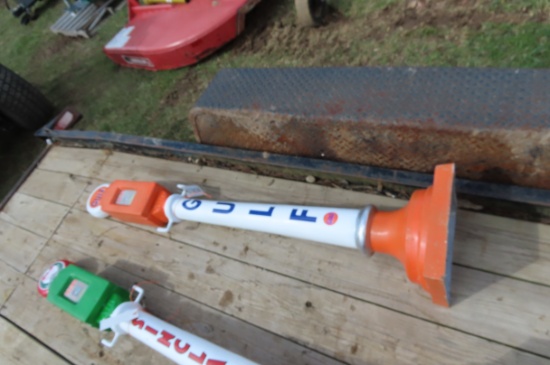 ALUMINIUM DECORATIVE GAS PUMP GULF