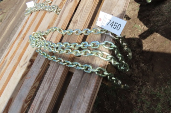 NEW 20FT G70 3/8 DOUBLE HOOK CHAIN