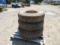 3 TRUCK TIRES AND RIMS -9.00-20
