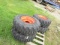 4 NEW GLADIATOR 12-16.5 SKIDSTEER TIRES ON BOBCAT