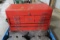 MAC TOOLS RED METAL TOOL BOX WITH SOME TOOLS
