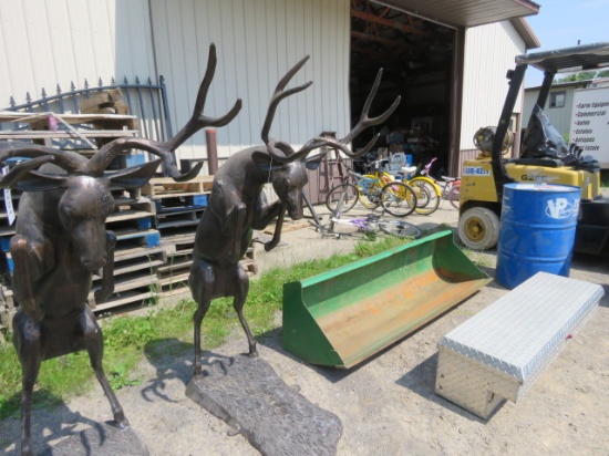 ALUMINUM STATUE          BUCKING BUCK APPROX 62" T