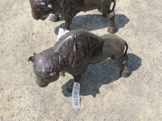 ALUMINUM STATUE - SMALL BUFFALO- APPROX 16" T