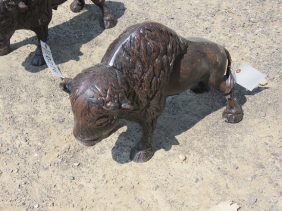 ALUMINUM STATUE  SMALL BUFFALO APPROX 16" T