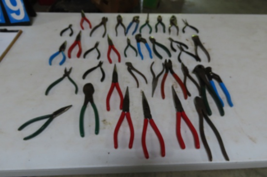 GROUP OF PLIERS AND CHANNEL LOCKS