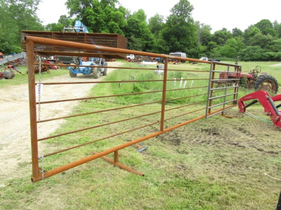 RAISED 24FT CATTLE PANEL WITH 10FT SWING GATE