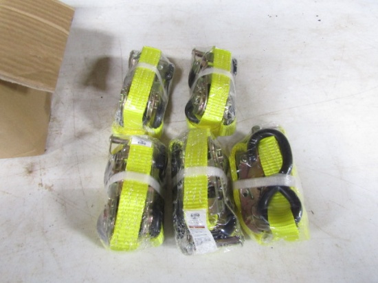 NEW LACLEDE 1"X15' RATCHET TIE DOWNS 5 TIMES BID