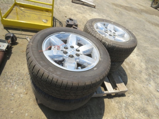 4 GOODYEAR EAGLE LS-2 P275/66R20 TIRES ON GMC 6