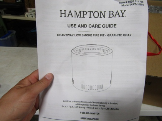 HAMPTON BAY GRANTWAY LOW SMOKE FIRE PIT