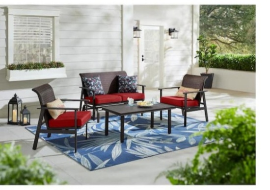 HAMPTON BAY MORGAN SPRINGS BROWN 4PC WOVEN