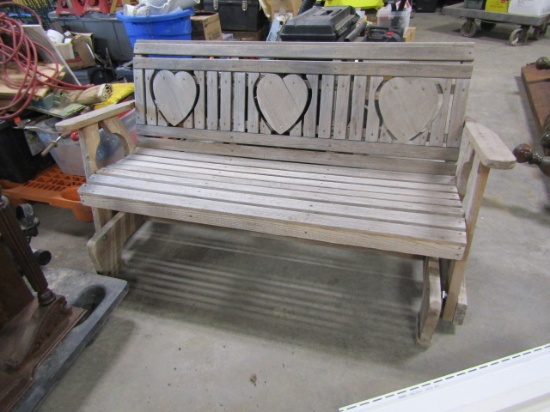 AMISH MADE GLIDER BENCH