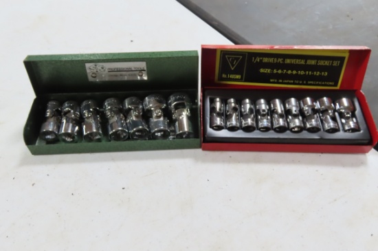 1/4" DRIVE 9PC UNIVERSAL JOINT SOCKET CI NO 146S9