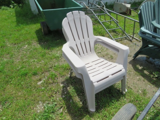 2 GREY ADIRONDACK PLASTIC CHAIRS