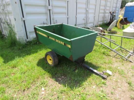 JOHN DEERE 15 PULL BEHIND GARDEN CART HAS RUST