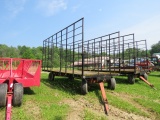 METAL RACK BALE WAGON ON KORY 6072 RUNNING GEAR