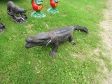 ALUMINUM STATUE         ALLIGATOR APPROX 23'T 70