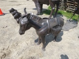ALUMINUM STATUE DONKEY APPROX 38