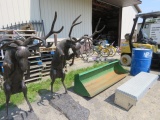 ALUMINUM STATUE          BUCKING BUCK APPROX 62