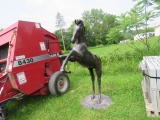 ALUMINUM STATUE GALLOPING HORSE APPROX 67
