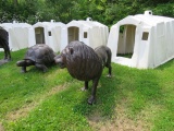 ALUMINUM STATUE  LION APPROX 40