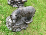ALUMINUM STATUE         SMALL BEAR APPROX 22