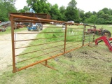 RAISED 24FT CATTLE PANEL WITH 10FT SWING GATE