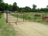 RAISED 24FT CATTLE PANEL W/ 10FT SWING GATE