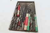 TRAY OF DRILL BITS