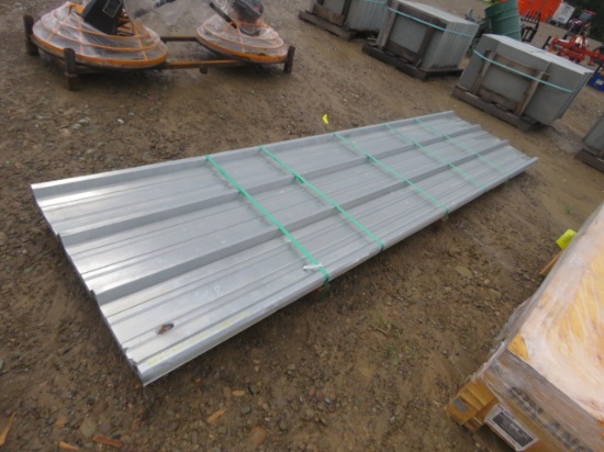 GALVANIZED METAL ROOFING - APPROX 42PCES, 12FT