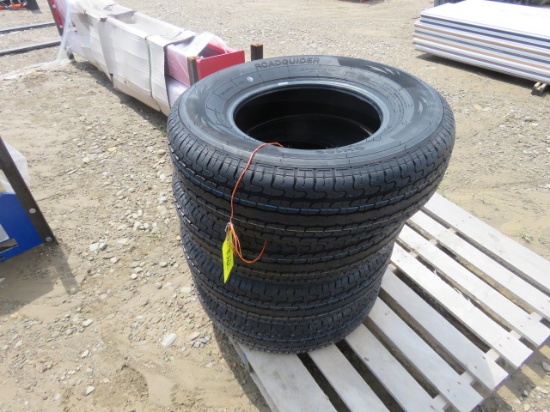 4 ROADGUIDER ST225/75R15 TRAILER TIRES