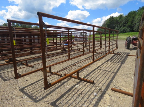 24ft Raised Cattle Panel With 12ft Swing Gate