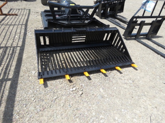 NEW 66" SKIDSTEER ATTACH ROCK BUCKET WITH TEETH