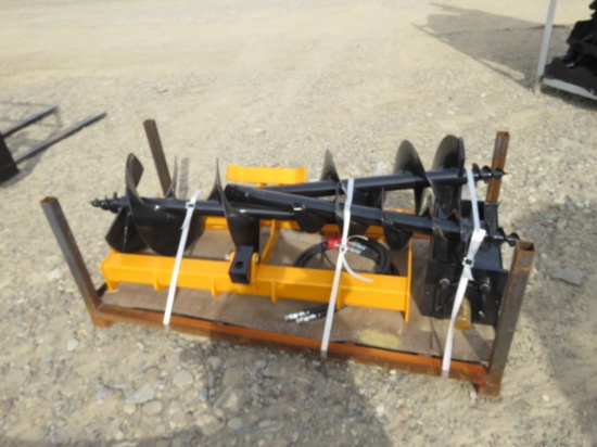 Skidsteer Attach Post Hole Digger With 3 Augers