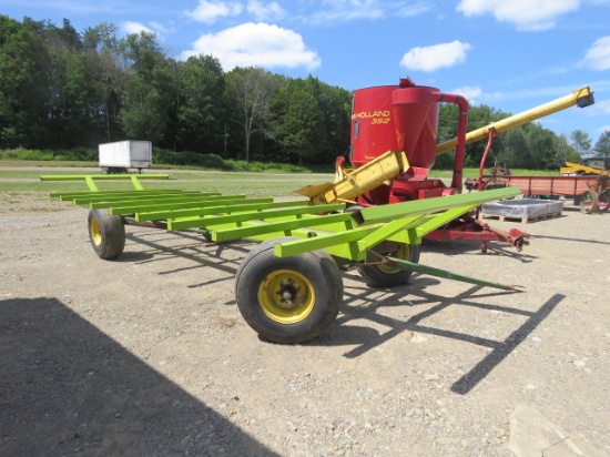 24ft Round Bale Wagon Toppper On John Deere