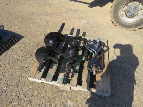 MINI EXCAVATOR POST HOLE DIGGER WITH 2 AUGERS