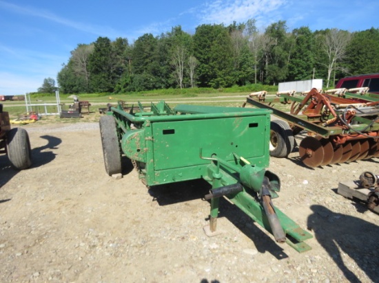 JOHN DEERE MANURE SPREADER TURNED WOOD WAGON