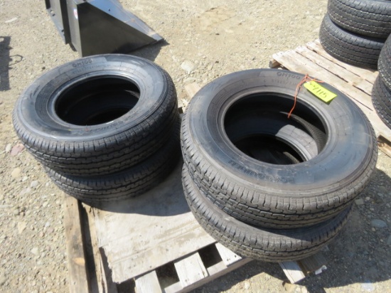 SET OF 4 NEW ROADGUIDER RADIAL TRAILER TIRES