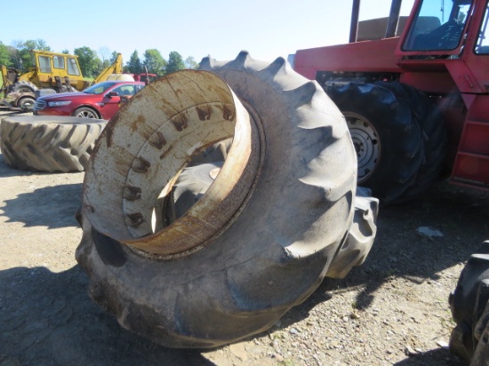 (2) SILVERTOWN 20.8-38 TRACTOR TIRES WITH DUAL
