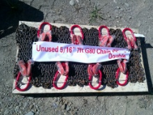 8 NEW 5/16X7FT G80 DOUBLE CHAIN SLINGS